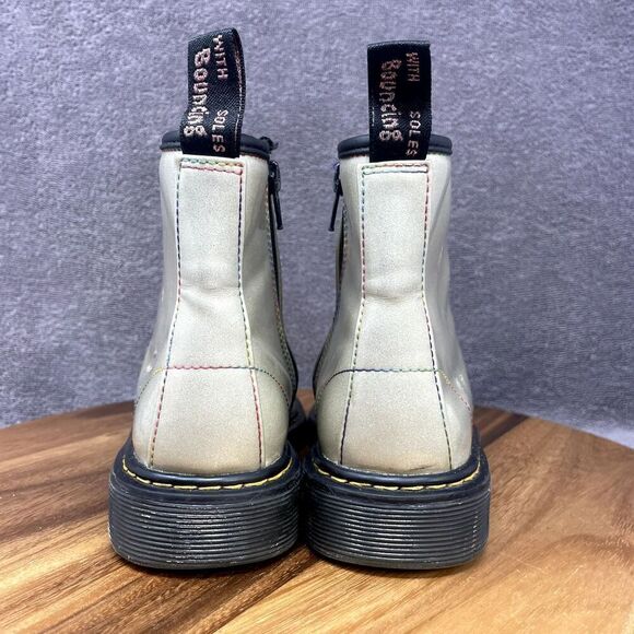 Dr. Doc Martens 1460 Pastel Glitter J Sparkle Rays Boots Kid Size 3 AirWair - Picture 4 of 11